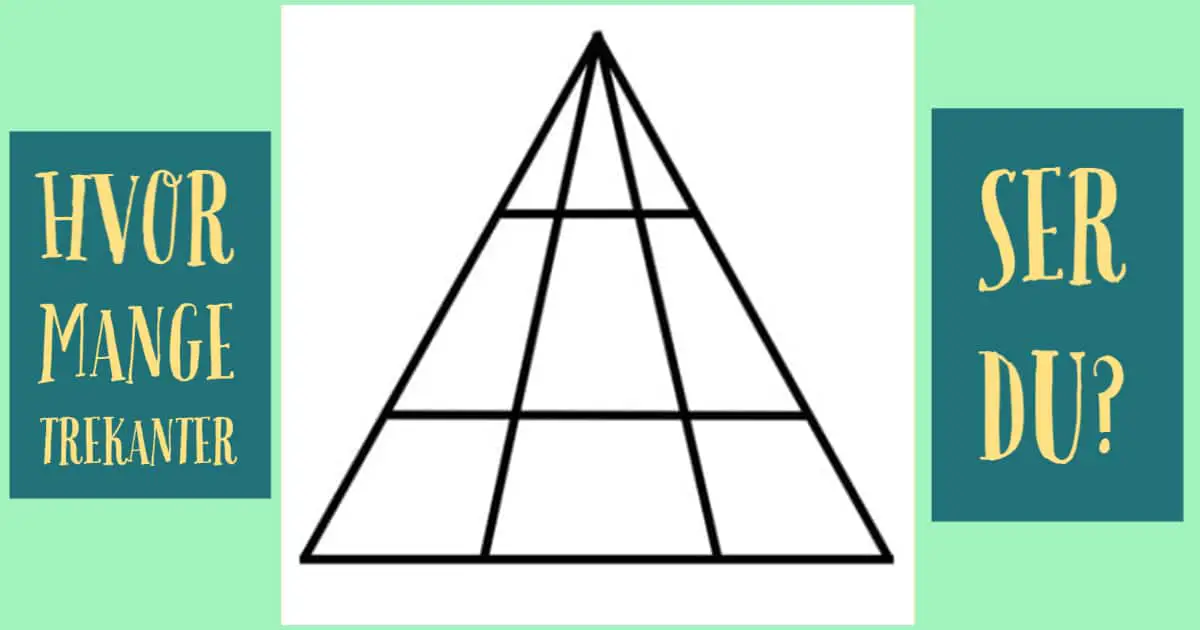 Bilde til gåten: Hvor mange trekanter ser du?